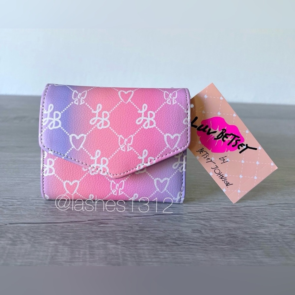 BETSEY JOHNSON Wallet LBCASH Tri-fold - Pink Purple Ombre